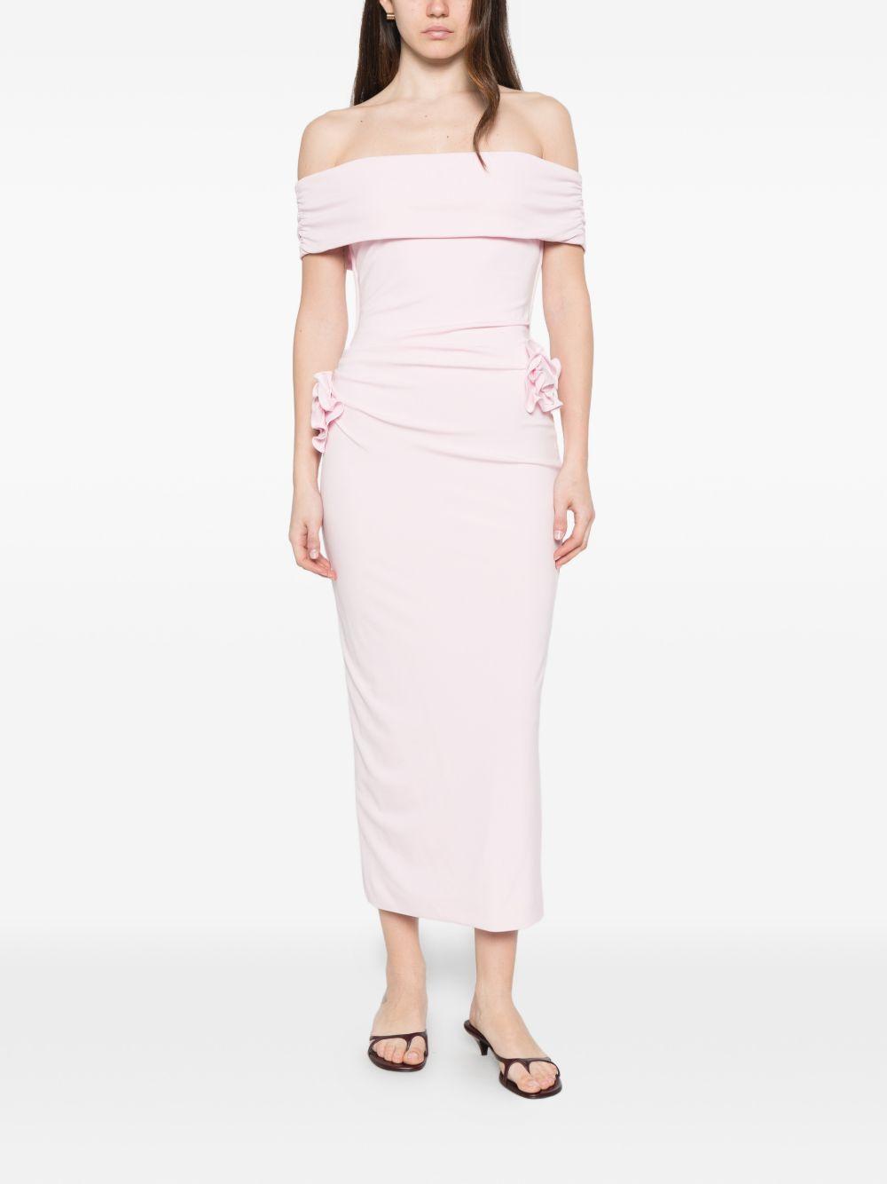 Abito midi con scollo a barca in rosa chiaro Roland Mouret - donna 