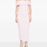 Abito midi con scollo a barca in rosa chiaro Roland Mouret - donna 