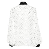 CAMICIA A POIS CON FIOCCO in bianco Elie Saab - donna 