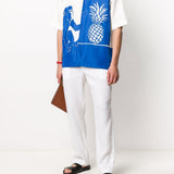 Pantaloni taglio straight in bianco Frescobol carioca - uomo 