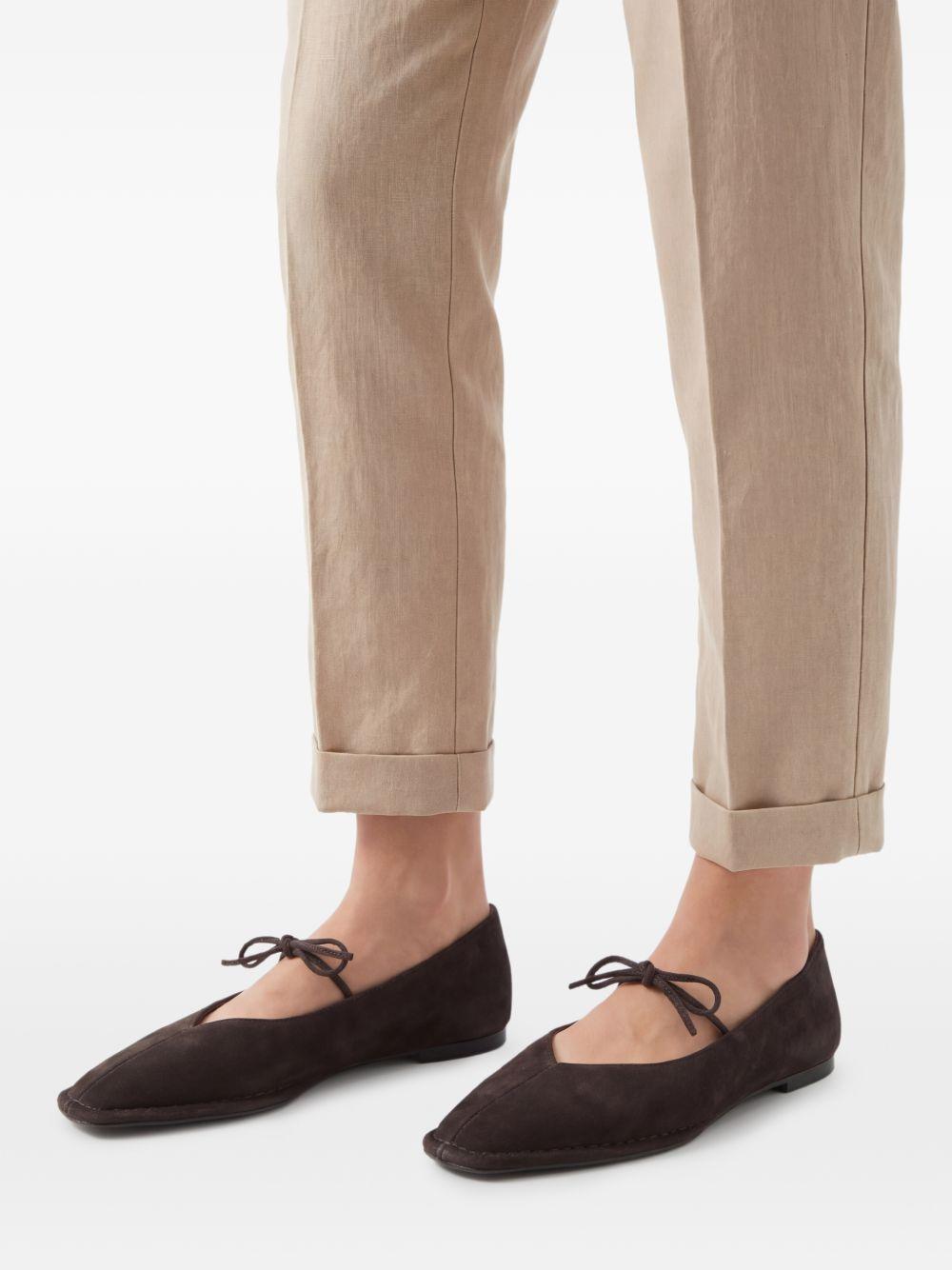 Ballerine Rosalind pelle in marrone 