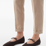 Ballerine Rosalind pelle in marrone 