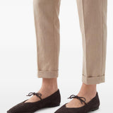 Ballerine Rosalind pelle in marrone 