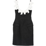 Abito mini con fiocchi in blu scuro hushu/tong - donna 