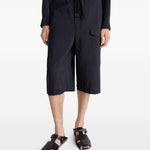 Shorts cargo con coulisse in nero Lemaire - uomo 