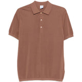 Polo con bottoni in marrone Aspesi - uomo 