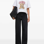 T-shirt con grafica in bianco Ganni - donna 