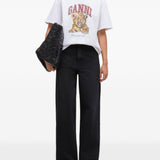 T-shirt con grafica in bianco Ganni - donna 
