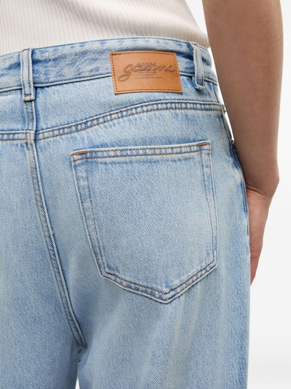 Jeans con baffatura in azzurro Ganni - donna 