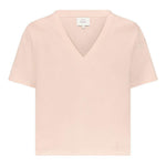 T-shirt Faaa Lds con scollo a V in rosa Loulou de saison - donna 