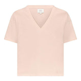 T-shirt Faaa Lds con scollo a V in rosa Loulou de saison - donna 