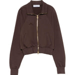 Felpa con cappuccio in marrone Rowen rose - donna 