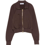 Felpa con cappuccio in marrone Rowen rose - donna 