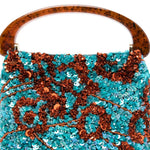 Borsa a mano con paillettes multicolore Dries van noten - donna 