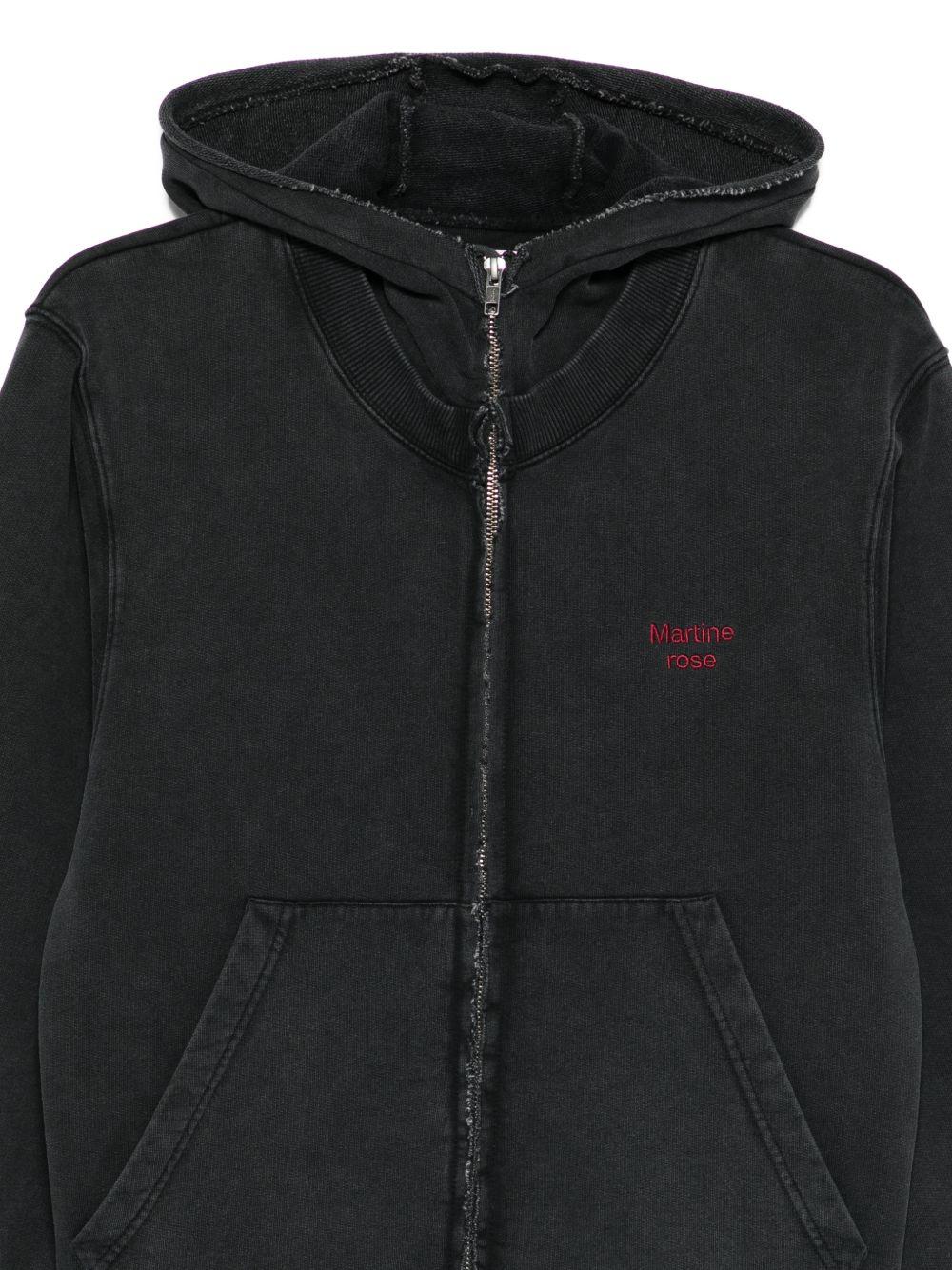 Felpa con zip in nero Martine rose - uomo 