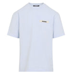 T-shirt con logo e toppa in blu Jacquemus - uomo 
