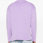 T-shirt con ricamo in viola - uomo 