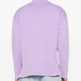 T-shirt con ricamo in viola - uomo 