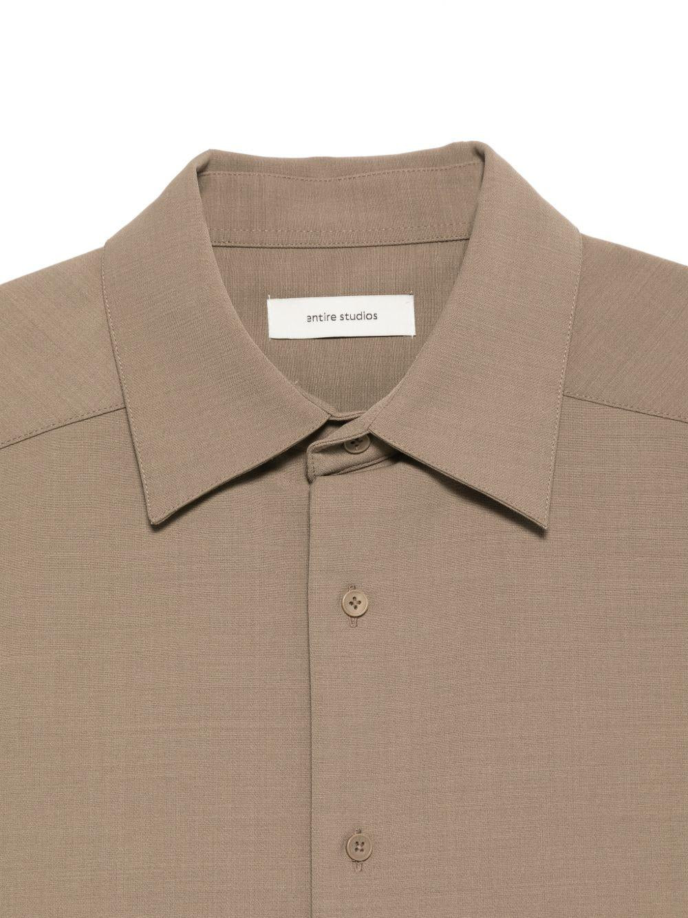 Camicia a maniche corte in marrone Entire studios - unisex 