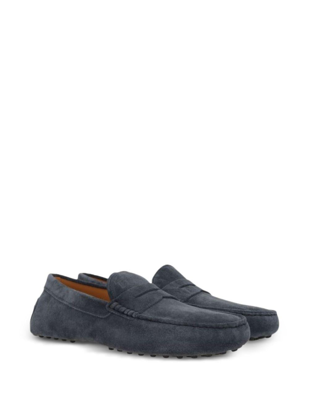 Mocassini in suede gommino in blu Tod's - uomo 