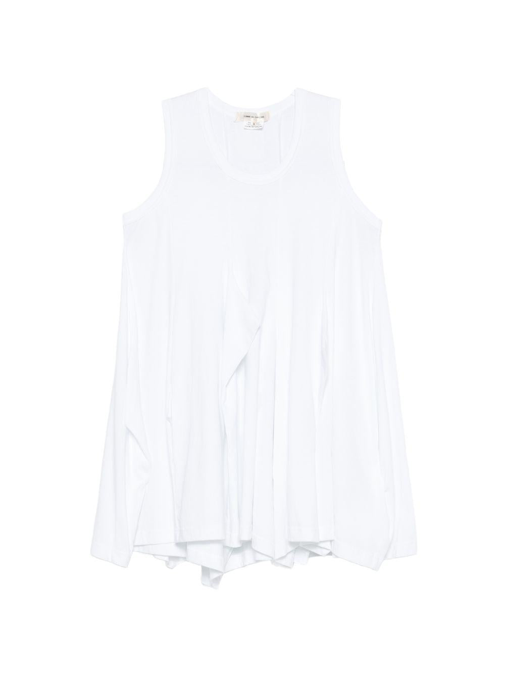 Top asimmetrica drappeggiata in bianco Comme des garcons - donna 