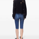 Cardigan con decorazione in cristalli in nero Area - donna 