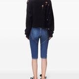 Cardigan con decorazione in cristalli in nero Area - donna 