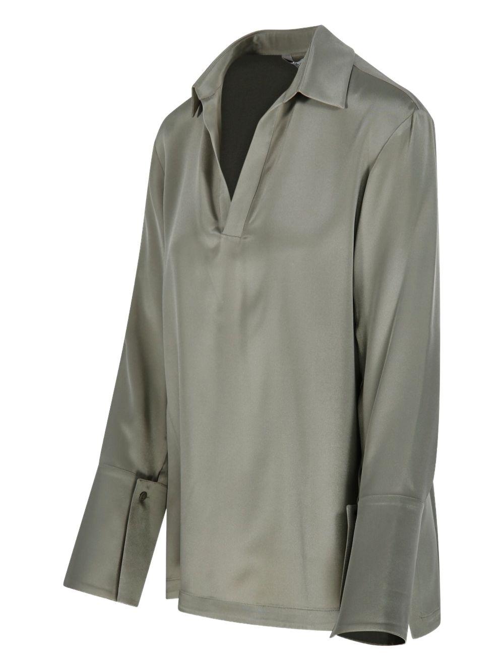 Blusa in cady di seta stretch dover in verde Maxmara - donna 