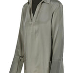 Blusa in cady di seta stretch dover in verde Maxmara - donna 