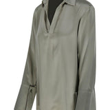 Blusa in cady di seta stretch dover in verde Maxmara - donna 