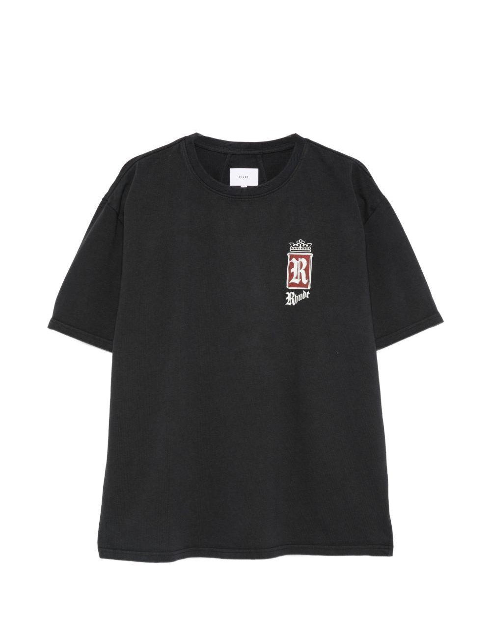 T-shirt con logo in nero Rhude - uomo 