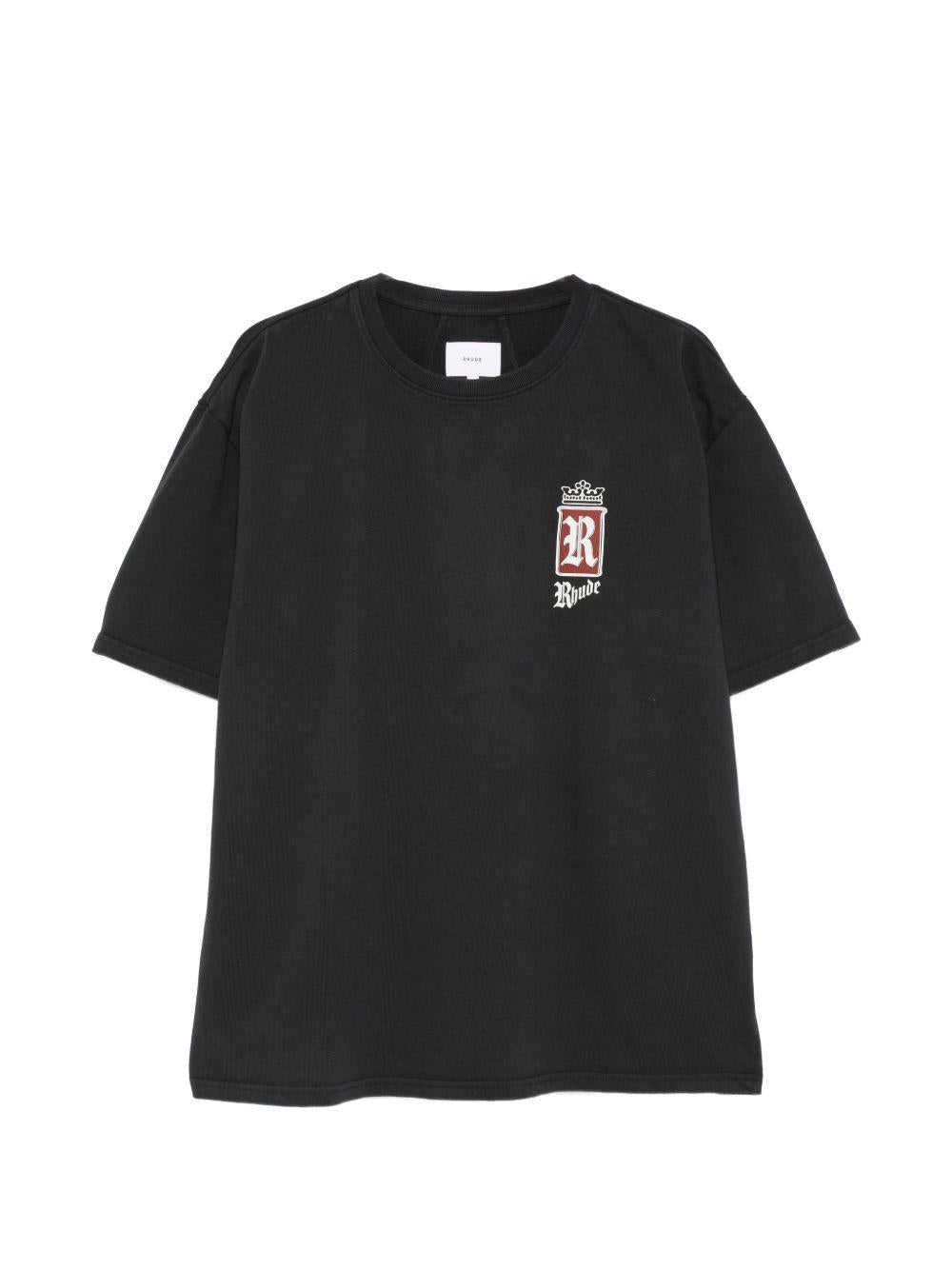 T-shirt con logo in nero Rhude - uomo 