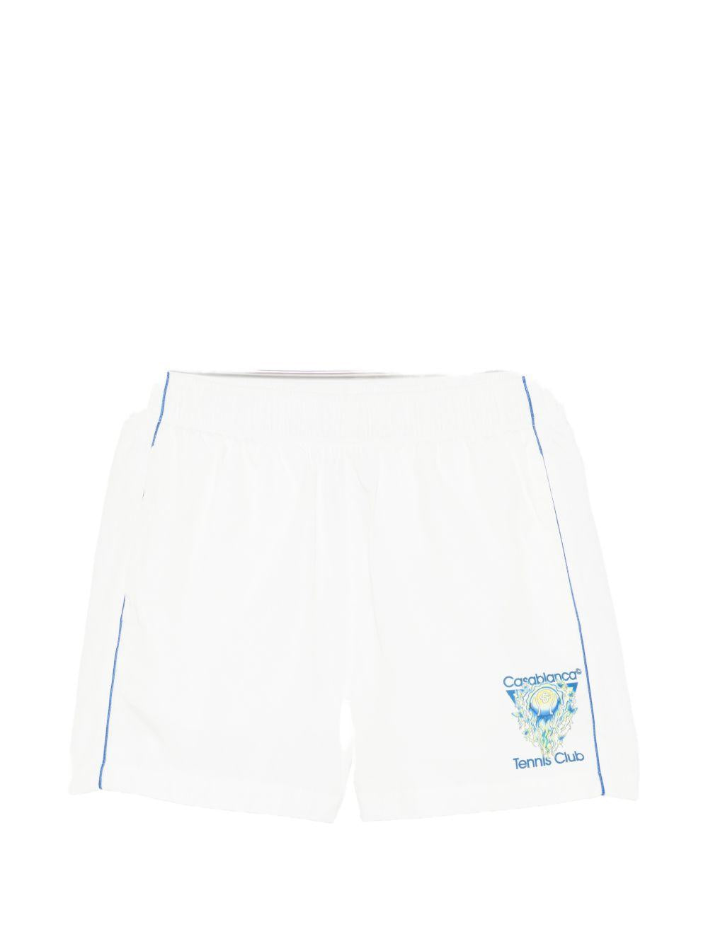 Pantaloncini con stampa logo in bianco Casablanca - uomo 