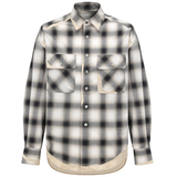 Camicia a quadri on tasche in blu e beige Feng Chen Wang - uomo 