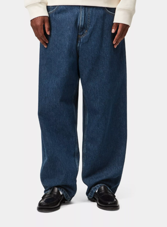 Jeans a gamba larga brandon in blu carhartt wip - uomo 