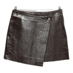 Gonna asimmetrica effetto coccodrillo in marrone scuro Stand Studio - donna 