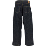 Jeans People Have the Power con ricamo in blu 