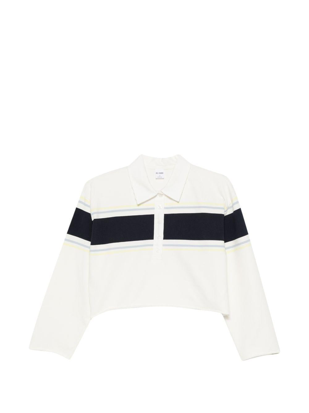 Polo con dettaglio a righe in bianco Re/done - donna 