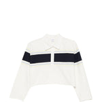 Polo con dettaglio a righe in bianco Re/done - donna 