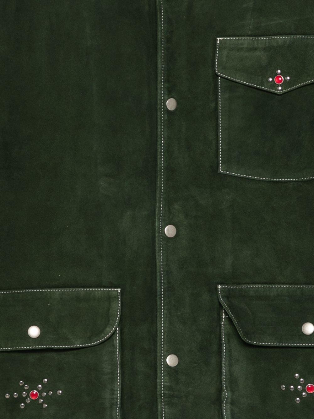 Gicca in suede con tasche in verde Found - unisex 