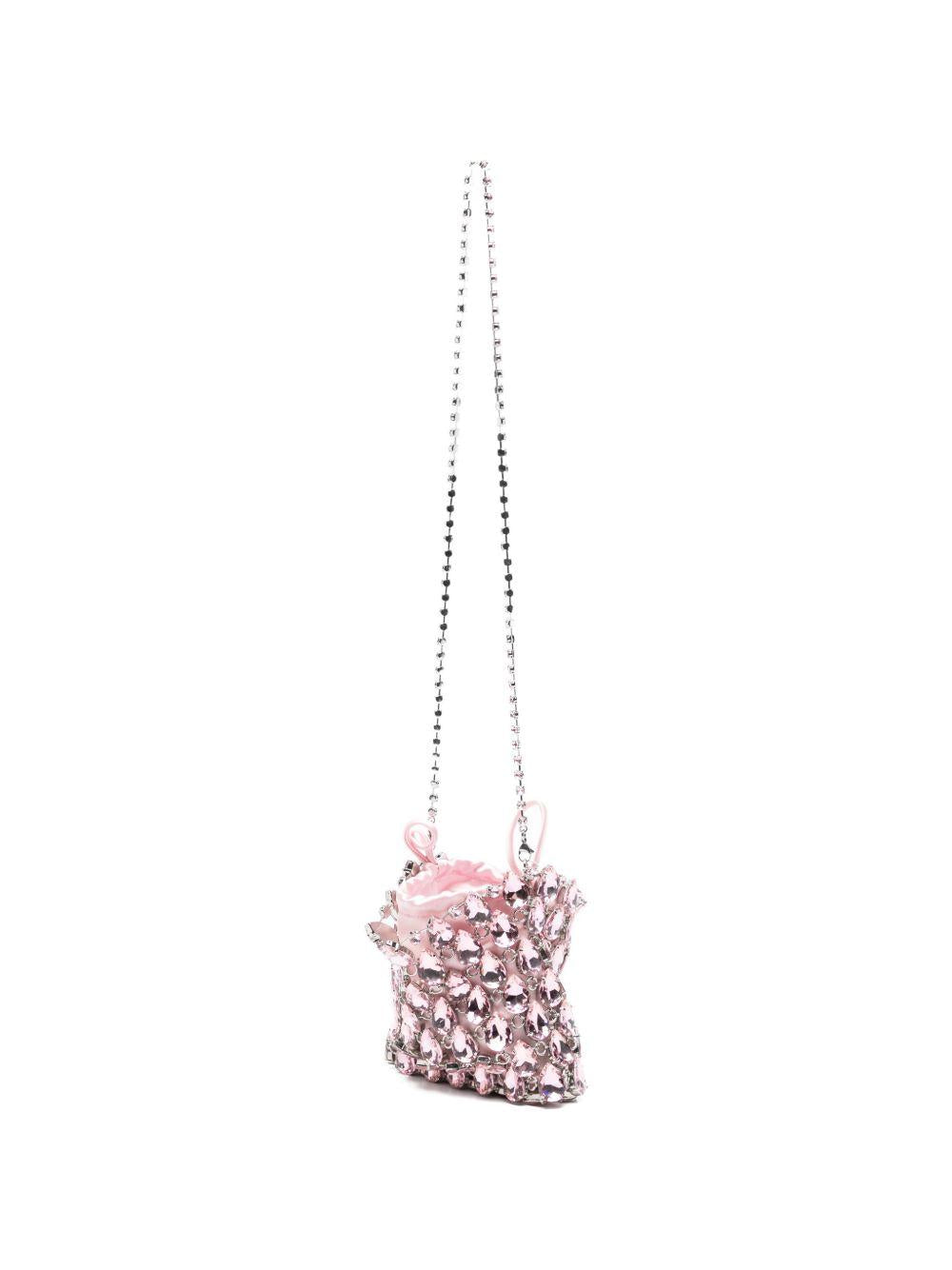 Borsa a tracolla chainmail in rosa Self-Portrait - donna 