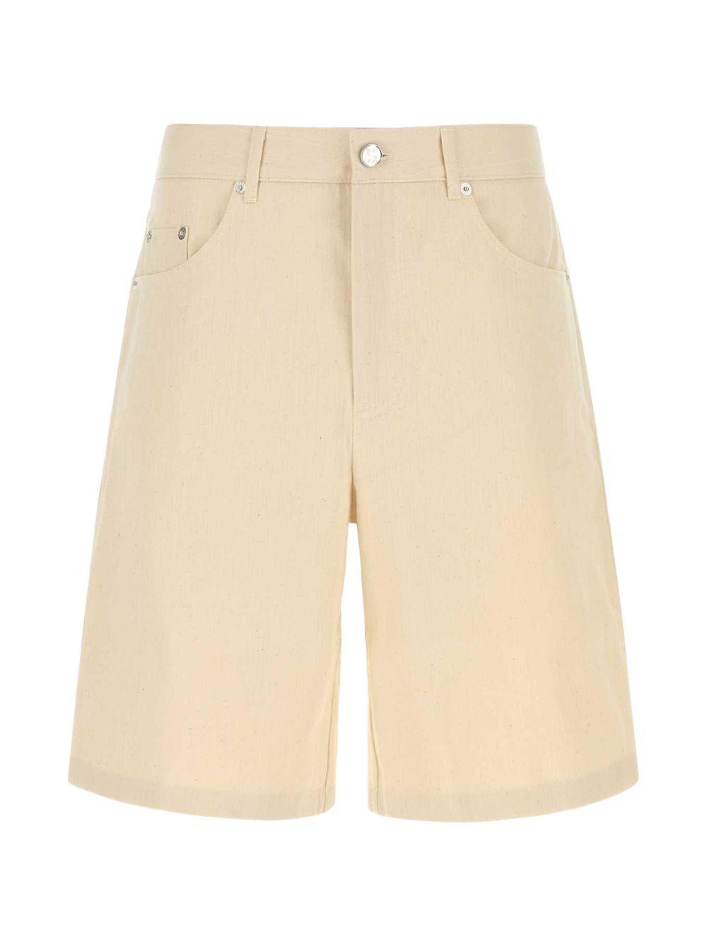 Pantaloncini in twill di jeans in beige Sefr - uomo 