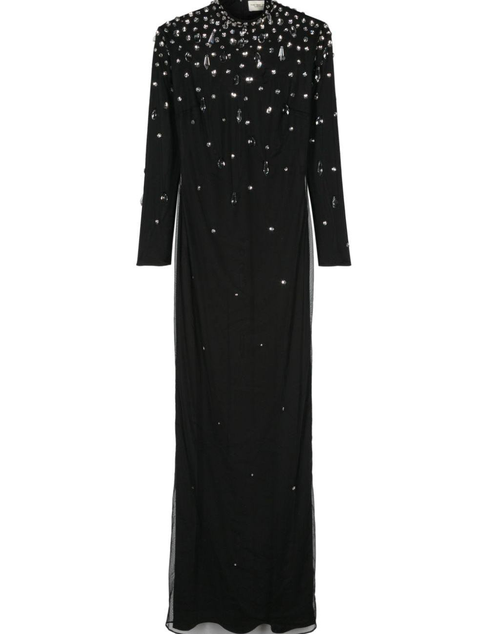 Abito lungo Catroux con cristalli in nero The New Arrivals - donna 