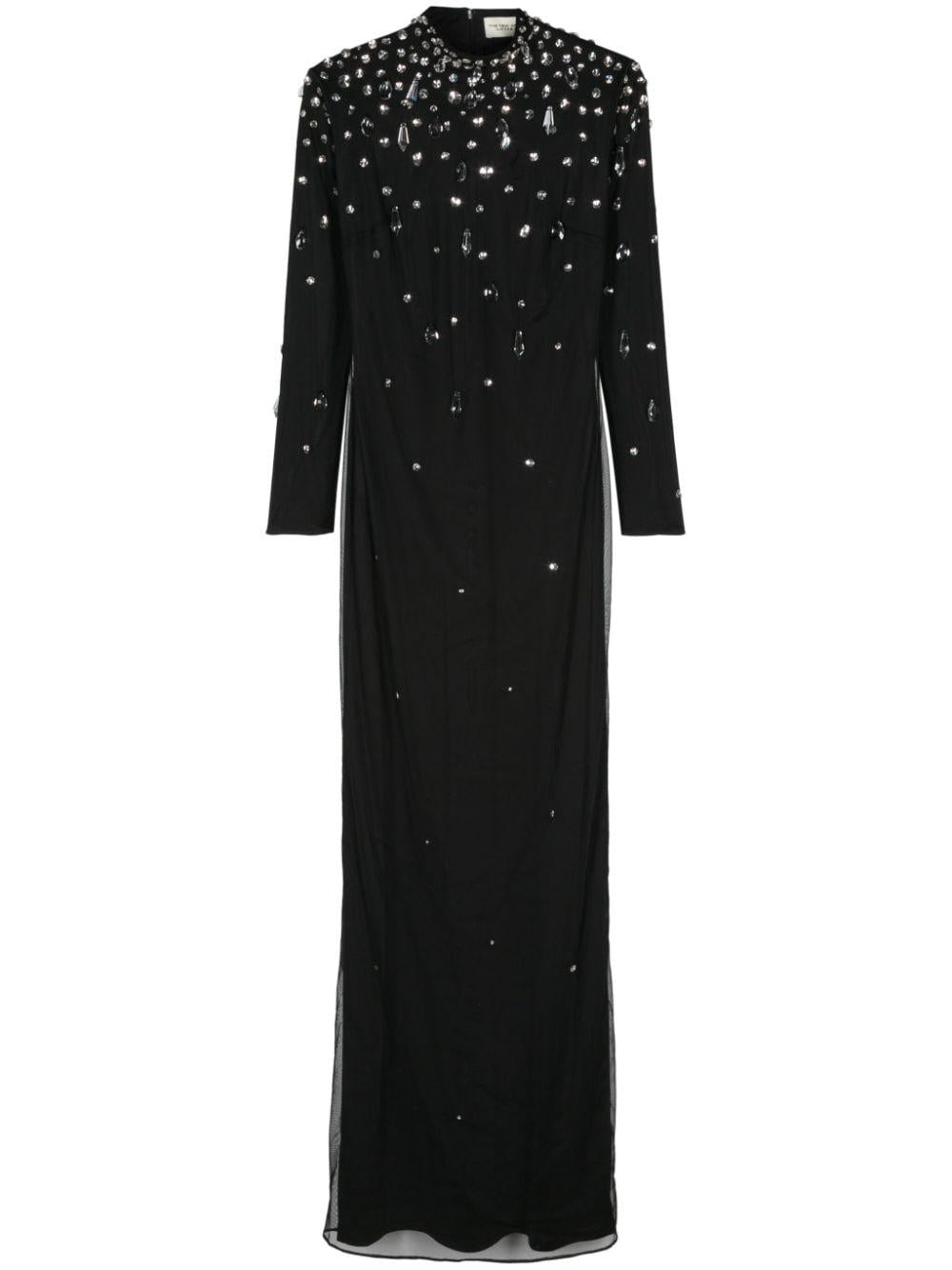 Abito lungo Catroux con cristalli in nero The New Arrivals - donna 