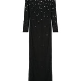 Abito lungo Catroux con cristalli in nero The New Arrivals - donna 