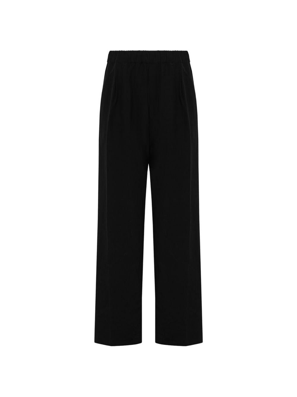 Pantaloni con vita elasticizzata in nero Laneus - uomo 