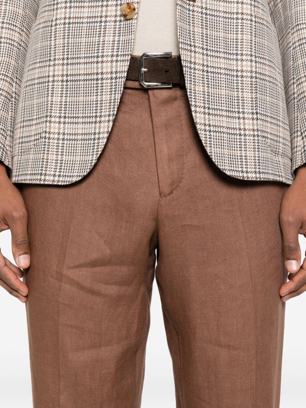 Pantaloni lyon in marrone lardini - uomo 