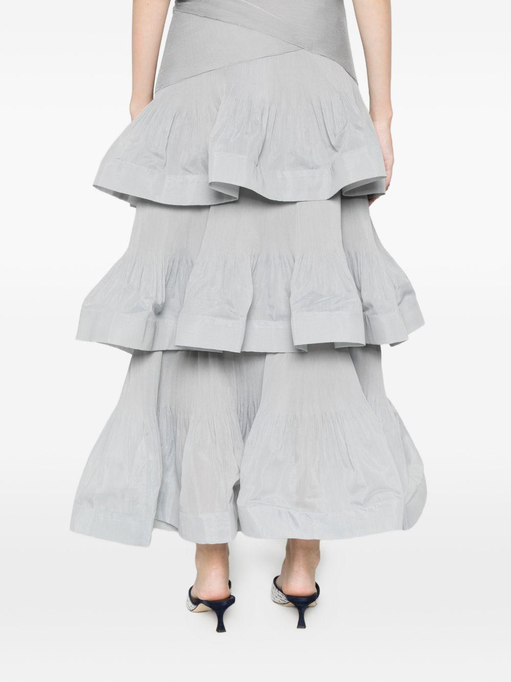 Gonna midi con balze in grigio Zimmermann - donna 