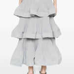 Gonna midi con balze in grigio Zimmermann - donna 