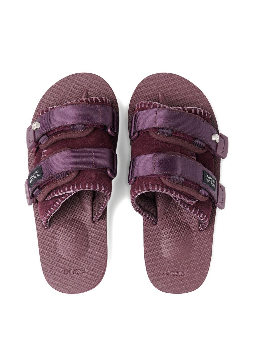 Ciabatte con cinturini in viola Suicoke x forte forte - donna 